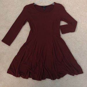 Forever 21 maroon skater dress